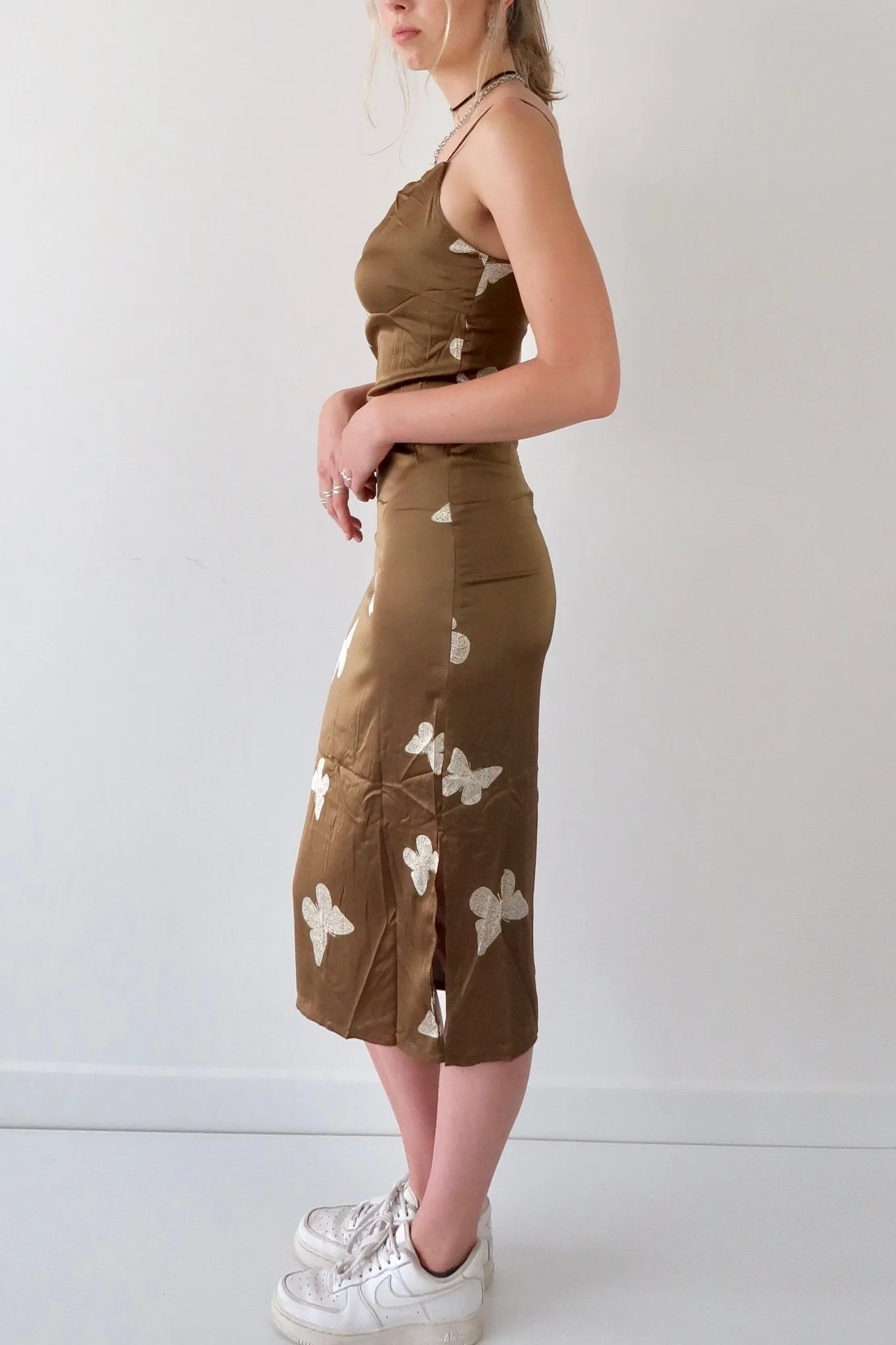 Jaclyn silky midi dress