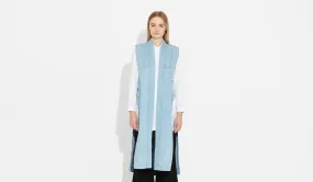 Janna | Powder-Blue - Longline Wastecoat