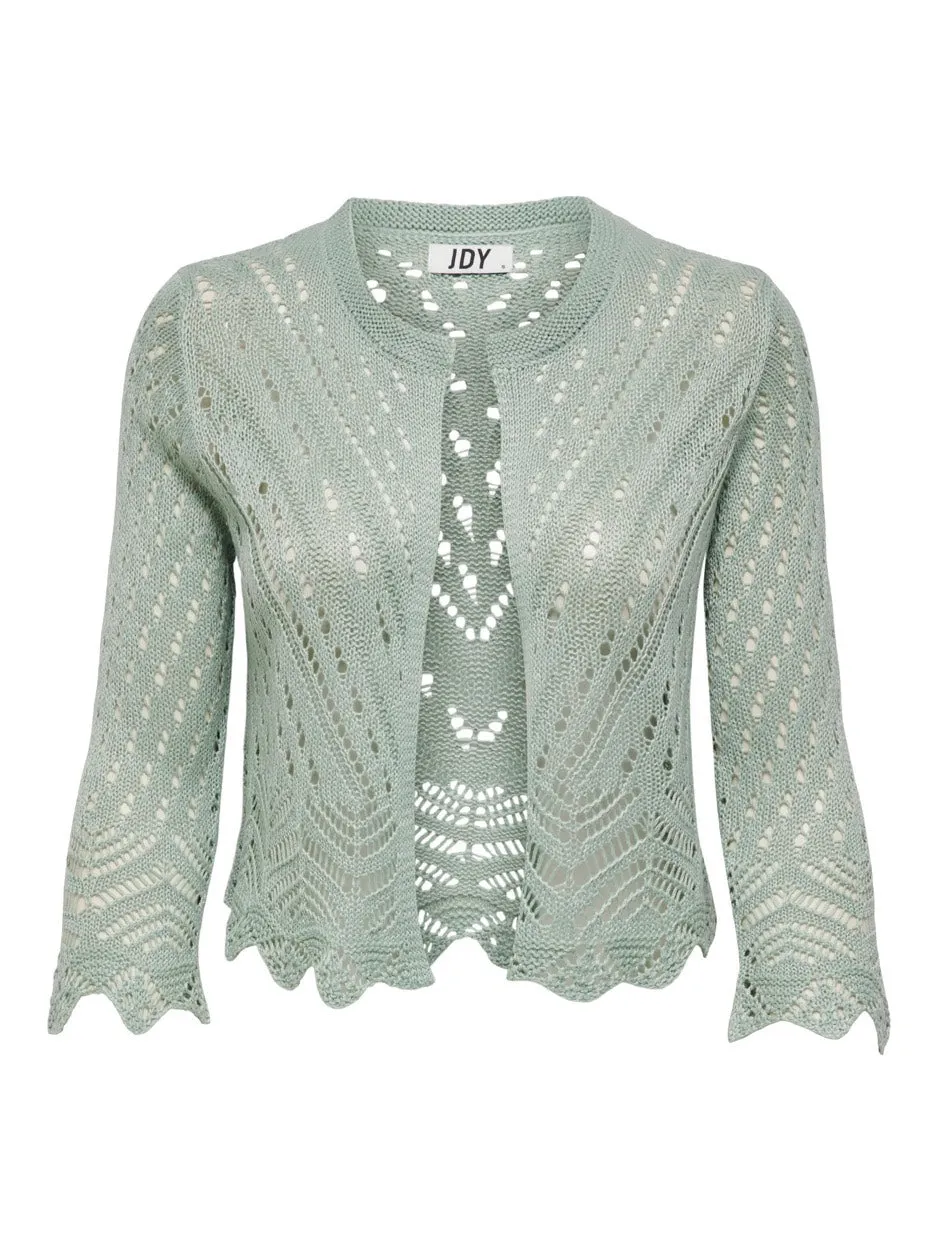 Jdysun 3/4 Cropped Cardigan Knt - Oud Groen