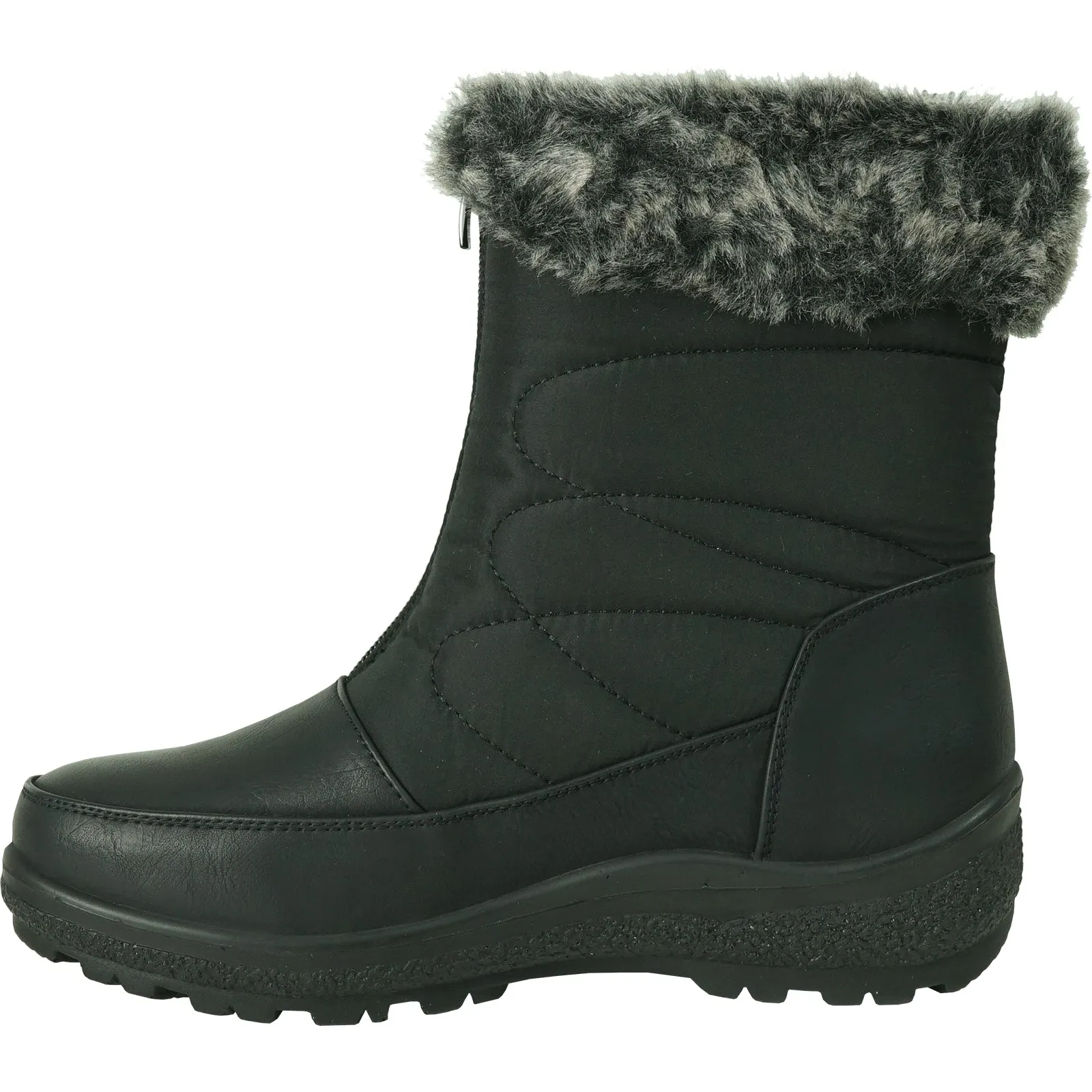 KOZI Canada Women Boot OY2556 Ankle Winter Fur Casual Boot Black