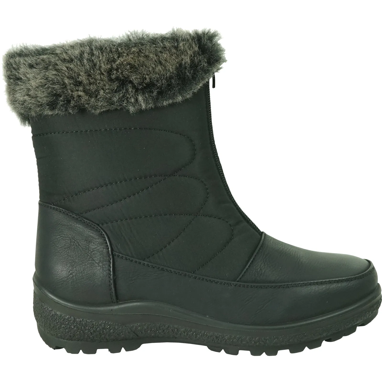 KOZI Canada Women Boot OY2556 Ankle Winter Fur Casual Boot Black