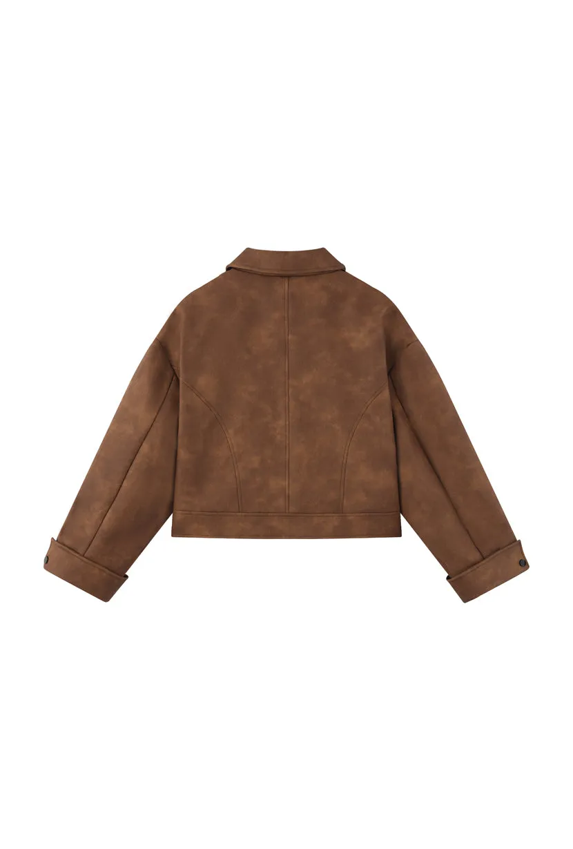 Laura Suede Jacket - Brown