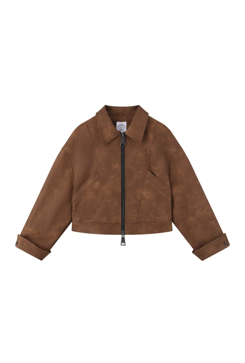 Laura Suede Jacket - Brown