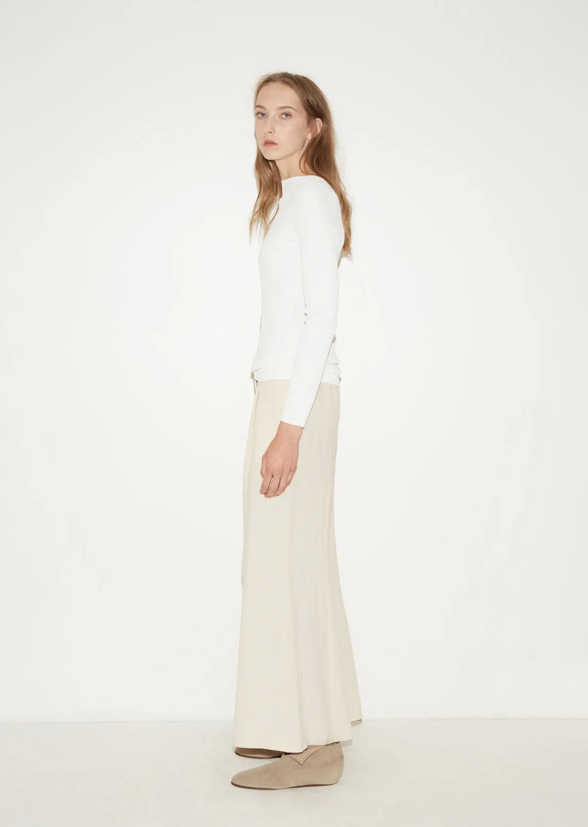 Linen Flared Trousers