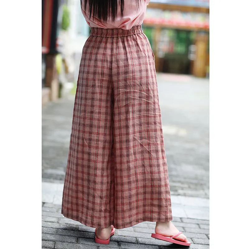 Linen Summer Autumn Women Casual Pants with Pockets SMM97213