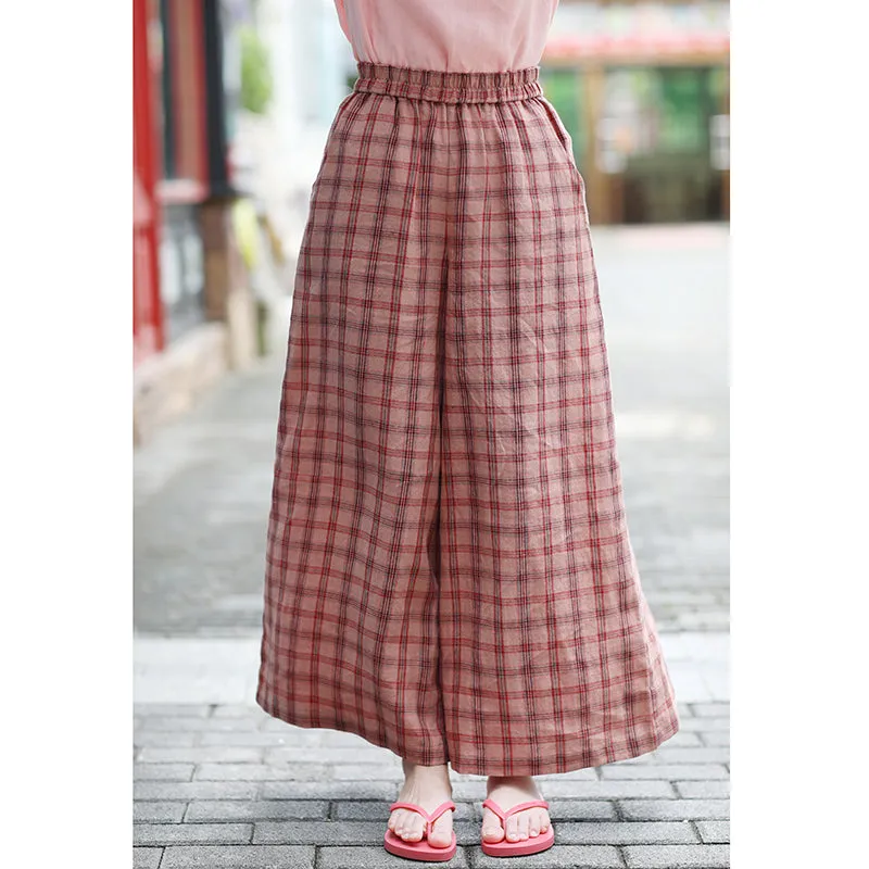 Linen Summer Autumn Women Casual Pants with Pockets SMM97213