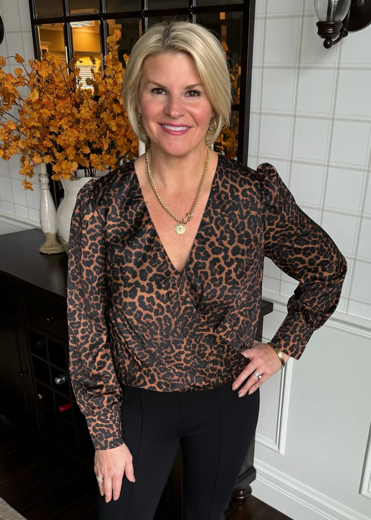 Lourdes Animal Blouse