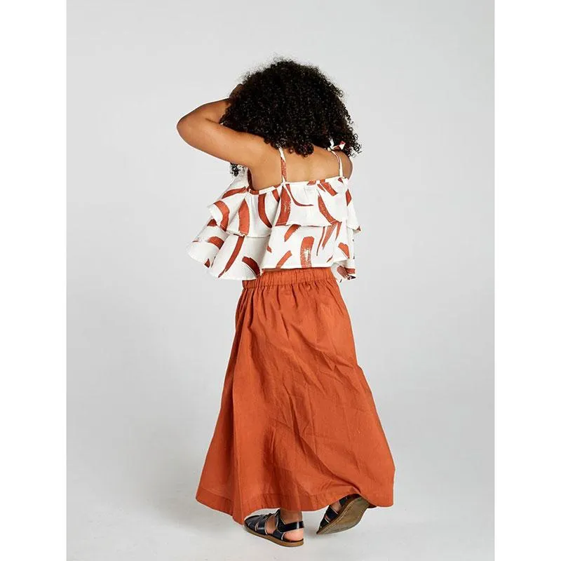 Mad About Mini Midi Skirt Terracotta