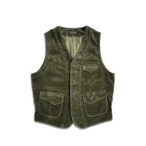 Men's Green Safari Corduroy Vest