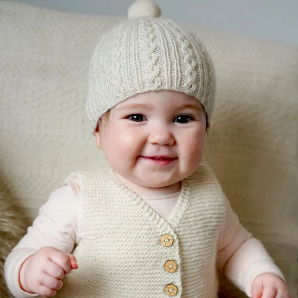 Millar Vest and beanie Knitting Pattern - 4Ply (BC120)