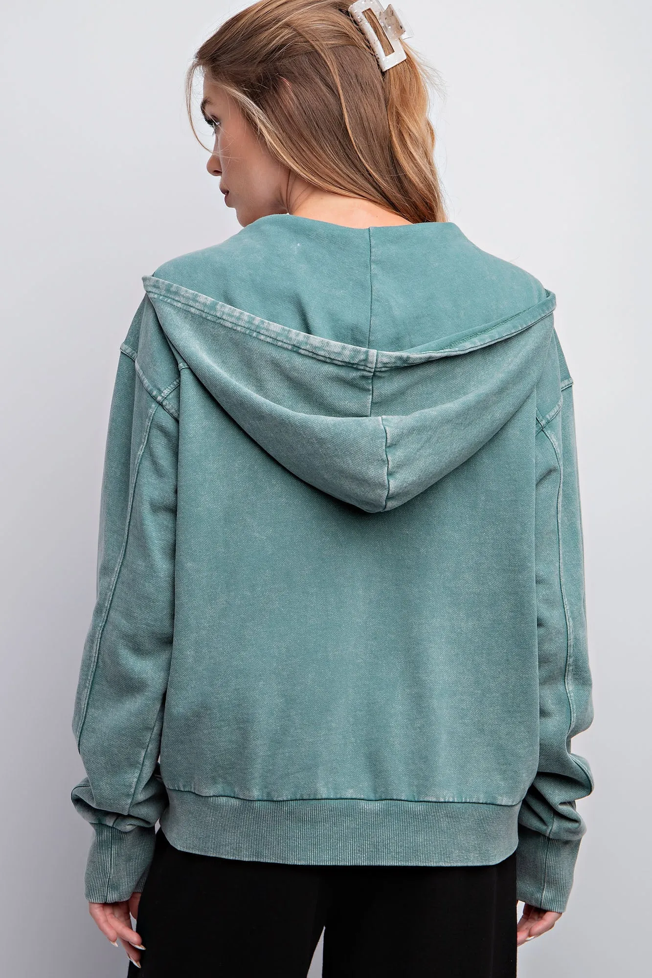 Mineral Wash Knit Hoodie