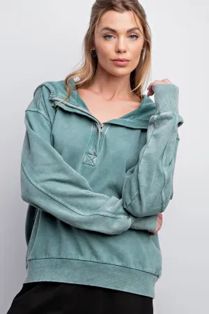 Mineral Wash Knit Hoodie