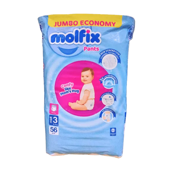 MOLFIX DIAPERS JUMBO PACK MIDI 3 - 56PCS