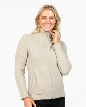 Natural Women's Essential Jacket in Possum Merino - NS832