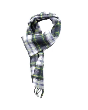 Navy Dress Gordon Tartan Made in England Merino Wool Scarf