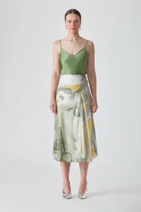 NILOFER MARBLE SKIRT - FERN MARBLE