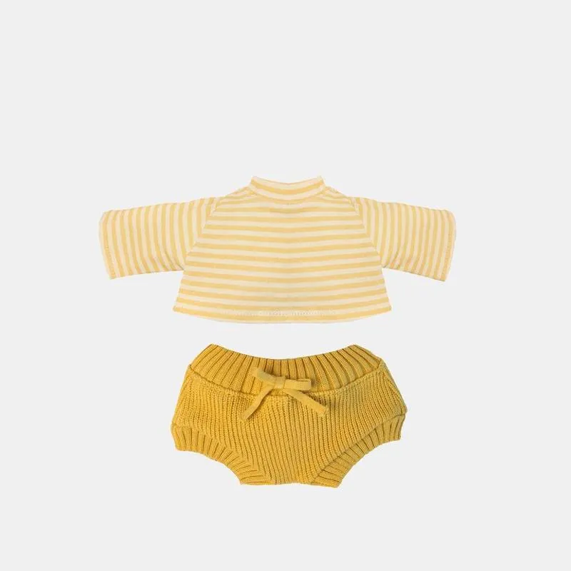 Olli Ella - Vêtement Dinkum - Snuggly Set Honey Stripe||Olli Ella - Dinkum Doll Clothes - Snuggly Set Honey Stripe