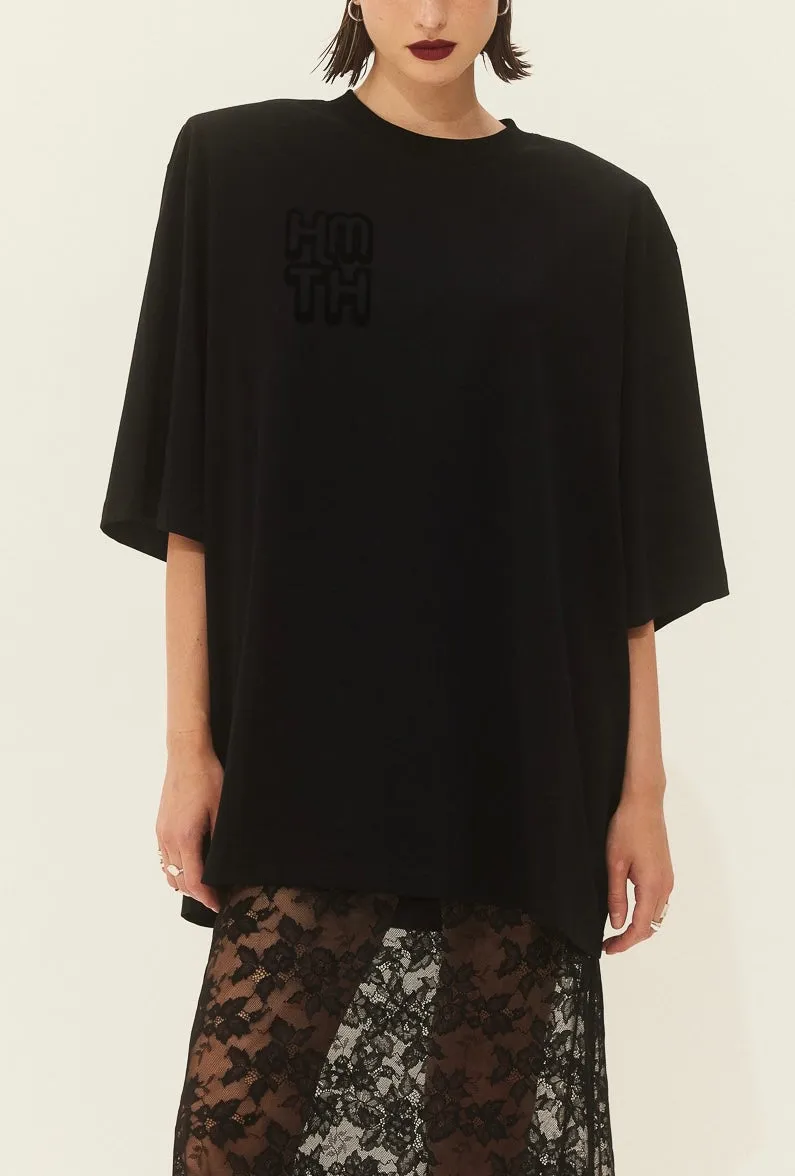 OVERSIZED T-SHIRT "LOGO" BLACK