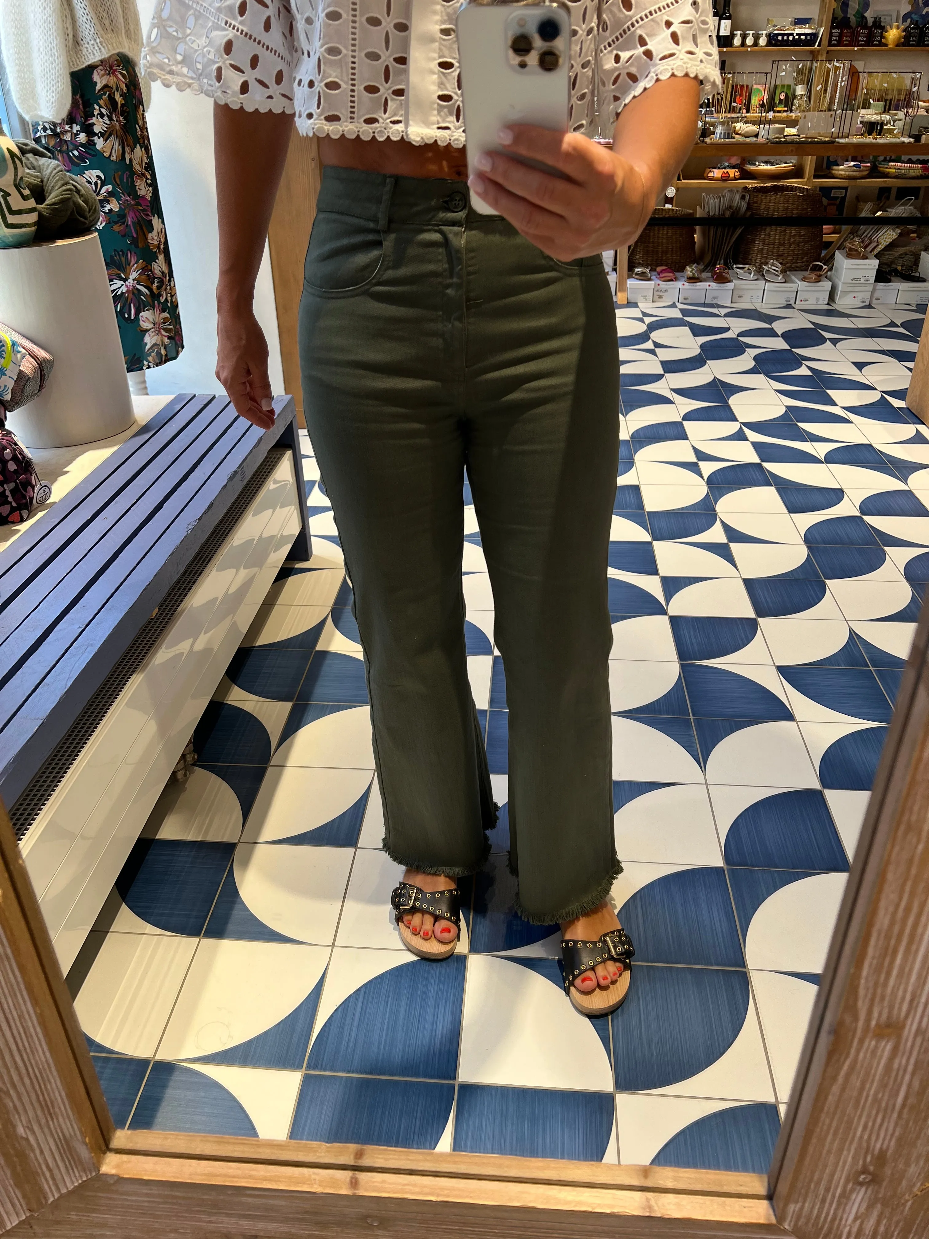 PALAZZO JEANS KHAKI