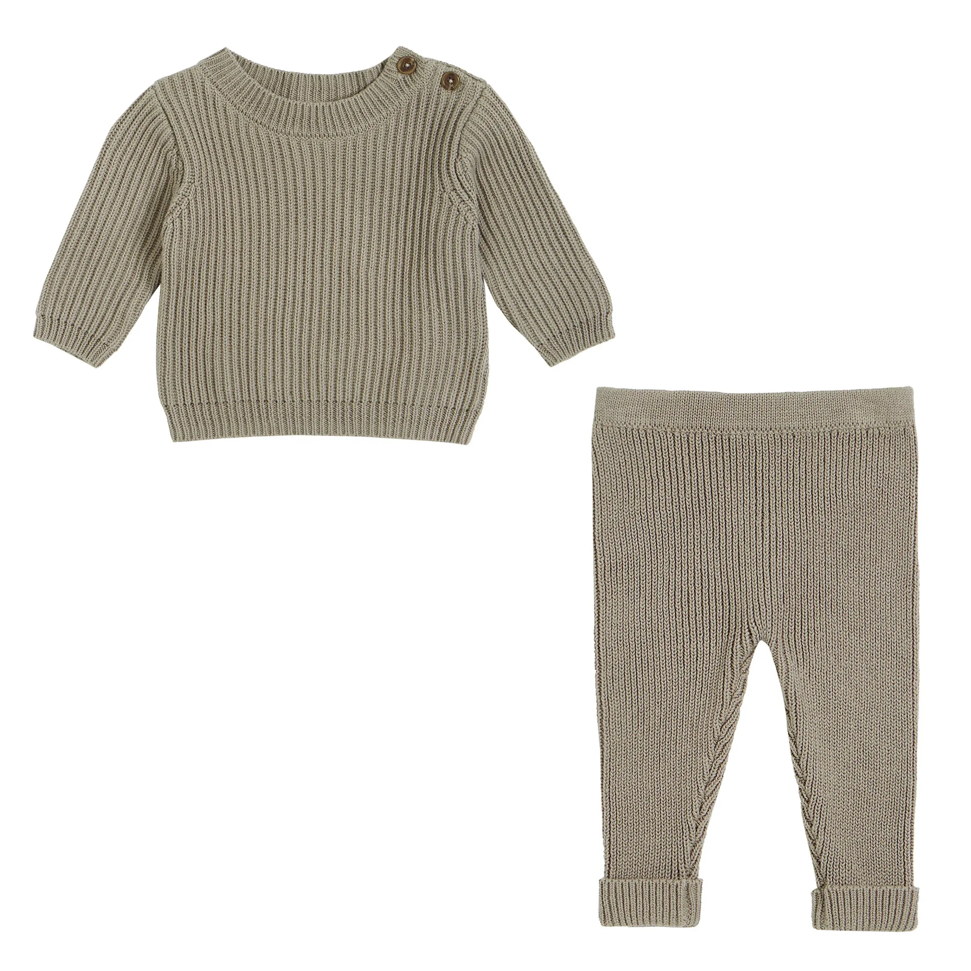 Petit Lem Baby Chunky Forest Sage Ensemble