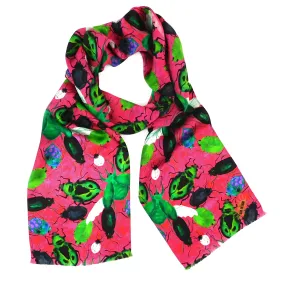 Phyllophaga Print Silk Amelia Aviator Scarf