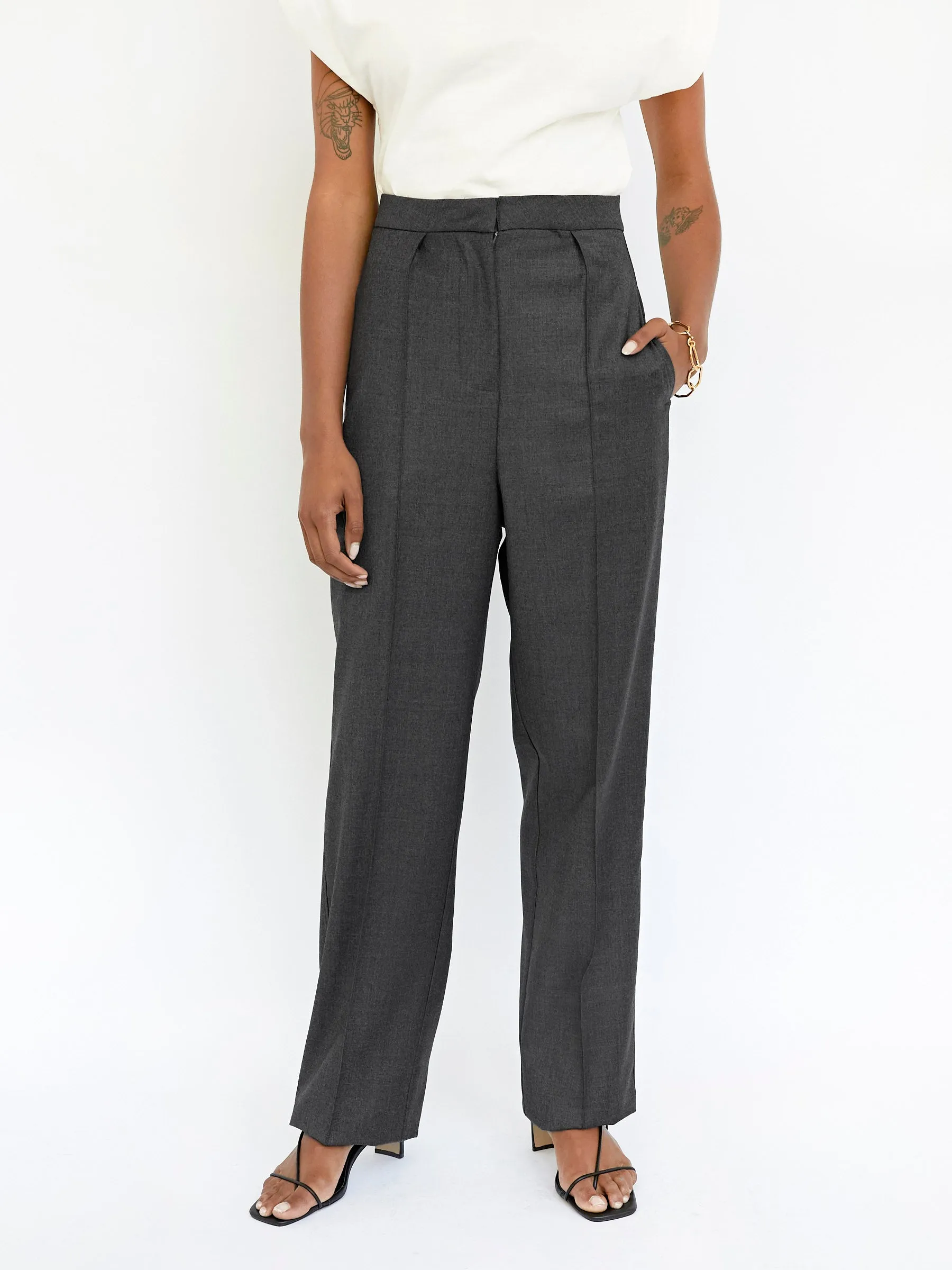 Pinstitch Detail Trouser