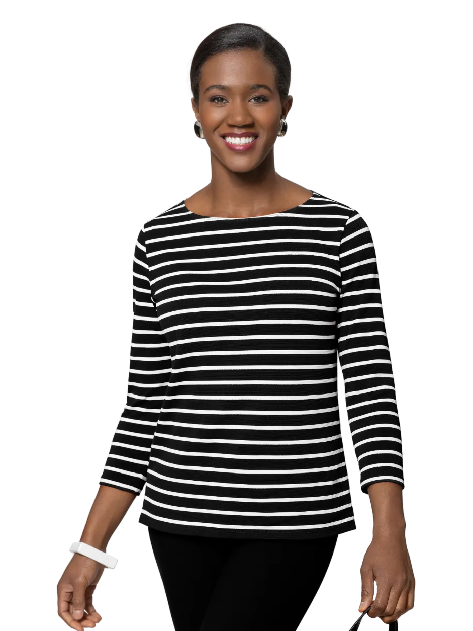 Pique Knit Sailor Stripe Top