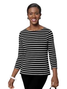 Pique Knit Sailor Stripe Top