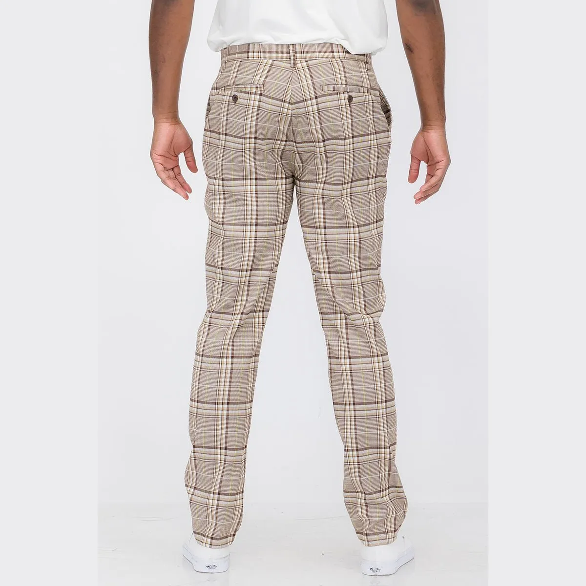 Plaid Slim Trousers