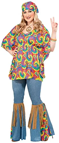 Plus Size Hippie Girl Adult Costume