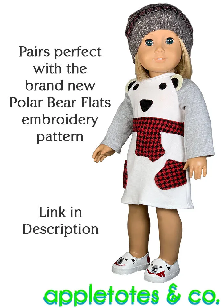 Polar Bear Dress 18 Inch Doll Sewing Pattern