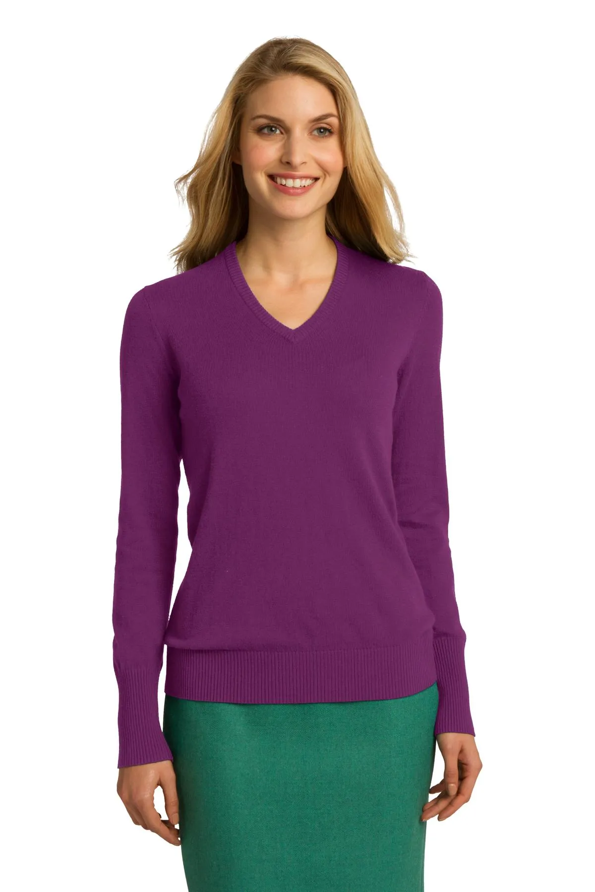 Port Authority® Ladies V-Neck Sweater. LSW285