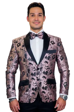 "Amsterdam" Pink Tuxedo Jacket