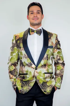 "Monte Carlo" Green Tuxedo Jacket