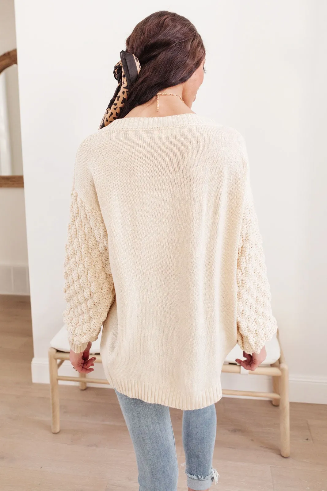 RACK SALE Bubbly B Sweater In Ivory - S/M