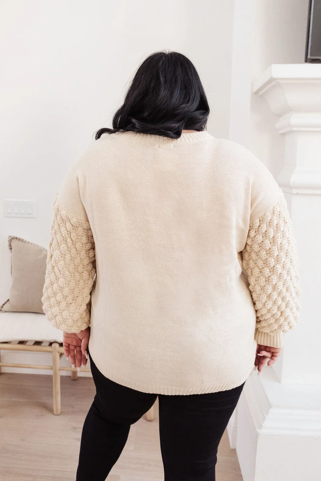 RACK SALE Bubbly B Sweater In Ivory - S/M