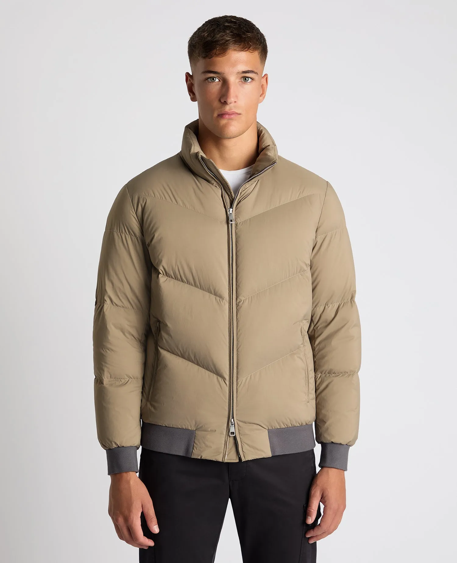 Regular Fit Down-Filled Quilted Jacket