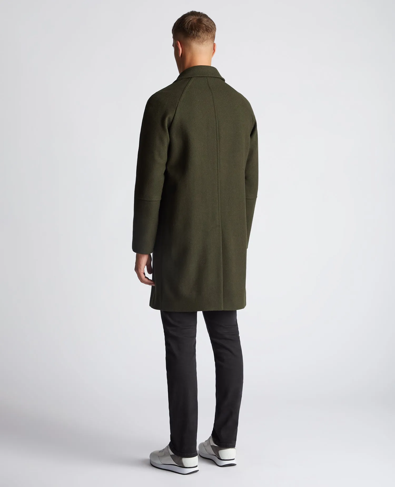 Relaxed Fit Wool-Blend Tailored Coat