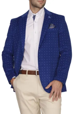 Royal Dot Print Corduroy Sport Coat