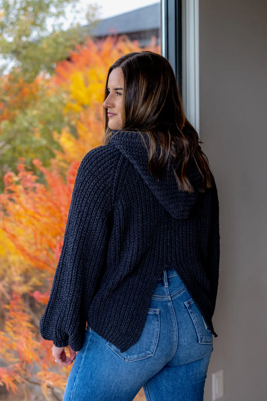 Saylor Hooded Sweater | Indigo