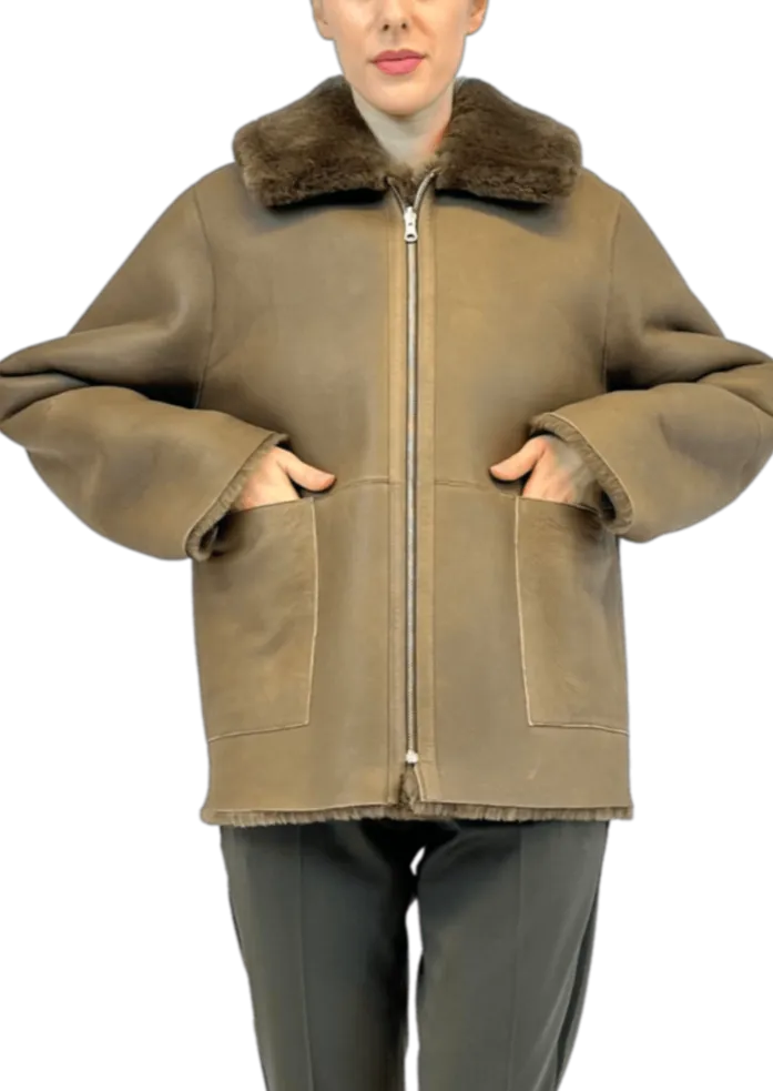 SHORT SHEARLING JACKET