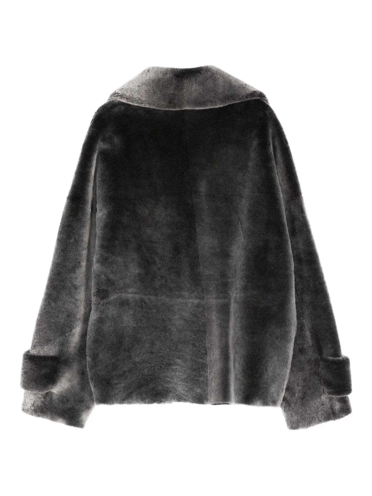 single-breasted shearling jacket