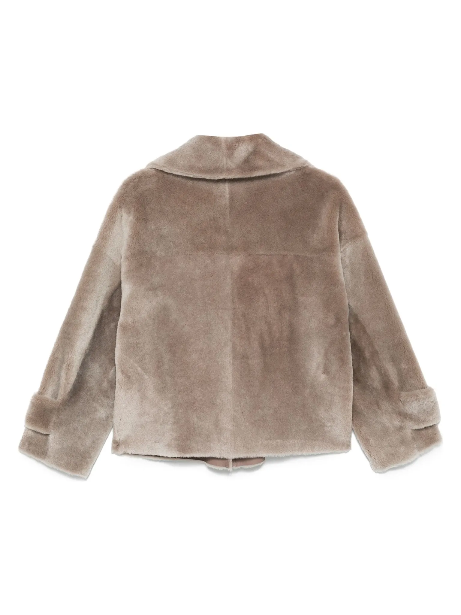 single-breasted shearling jacket