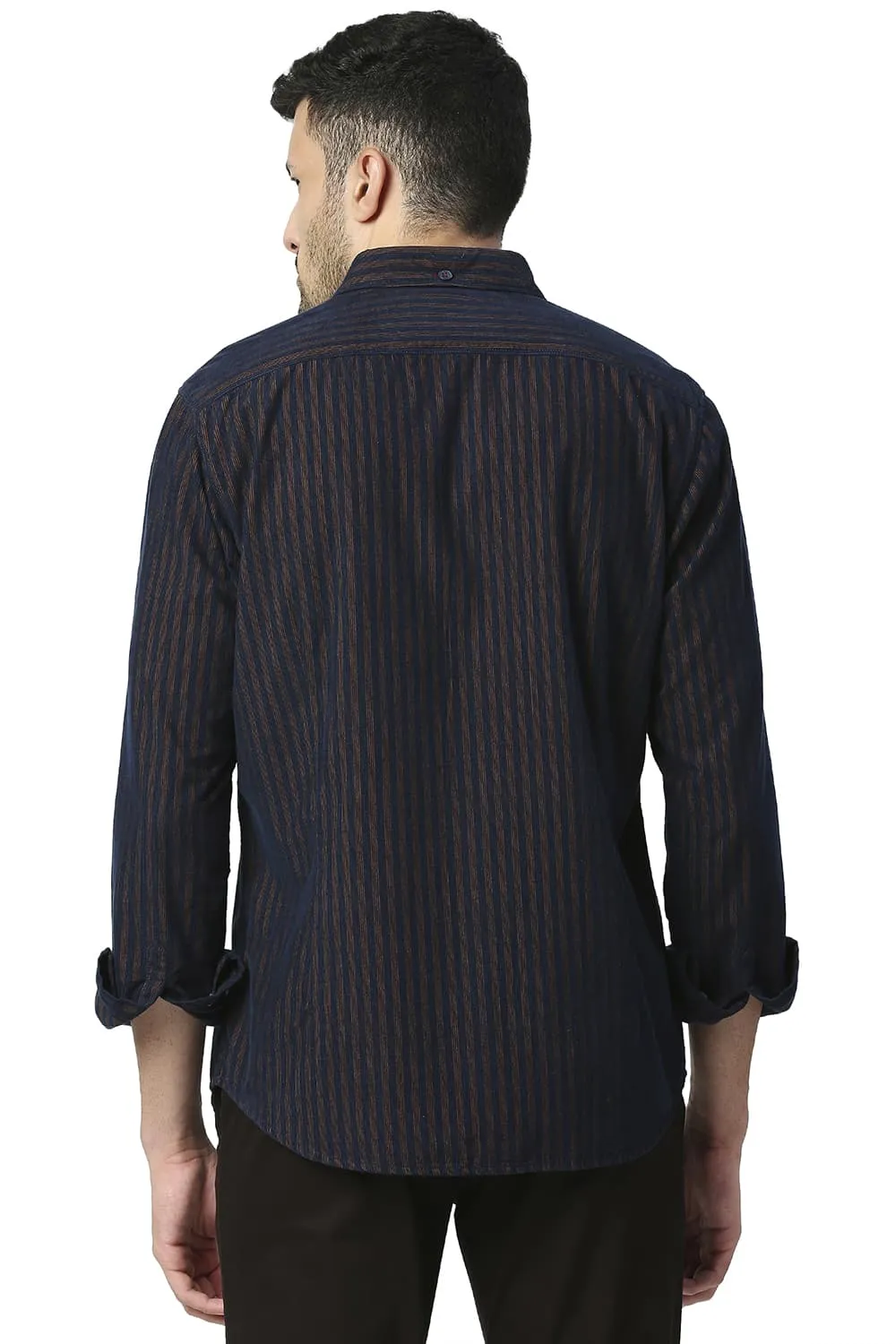 Slim Fit Cotton Corduory Stripe Shirt