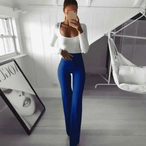 Solid Elegant Women's Palazzo Pants