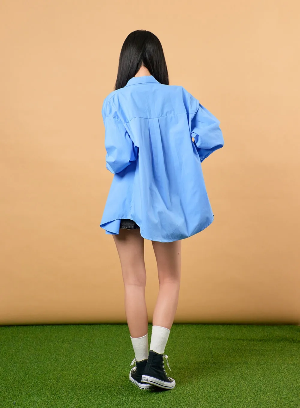 Solid Oversized Blouse IJ430