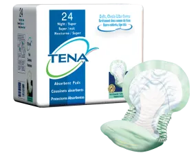 Tena 62718 Night Super Maximum Absorbency Pads With Wetness Indicator, Green