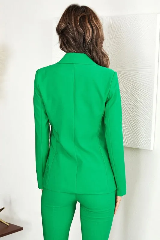 The Alexandra Blazer- Kelly Green