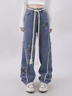 Toleet Star embroidery design casual pants RH0020