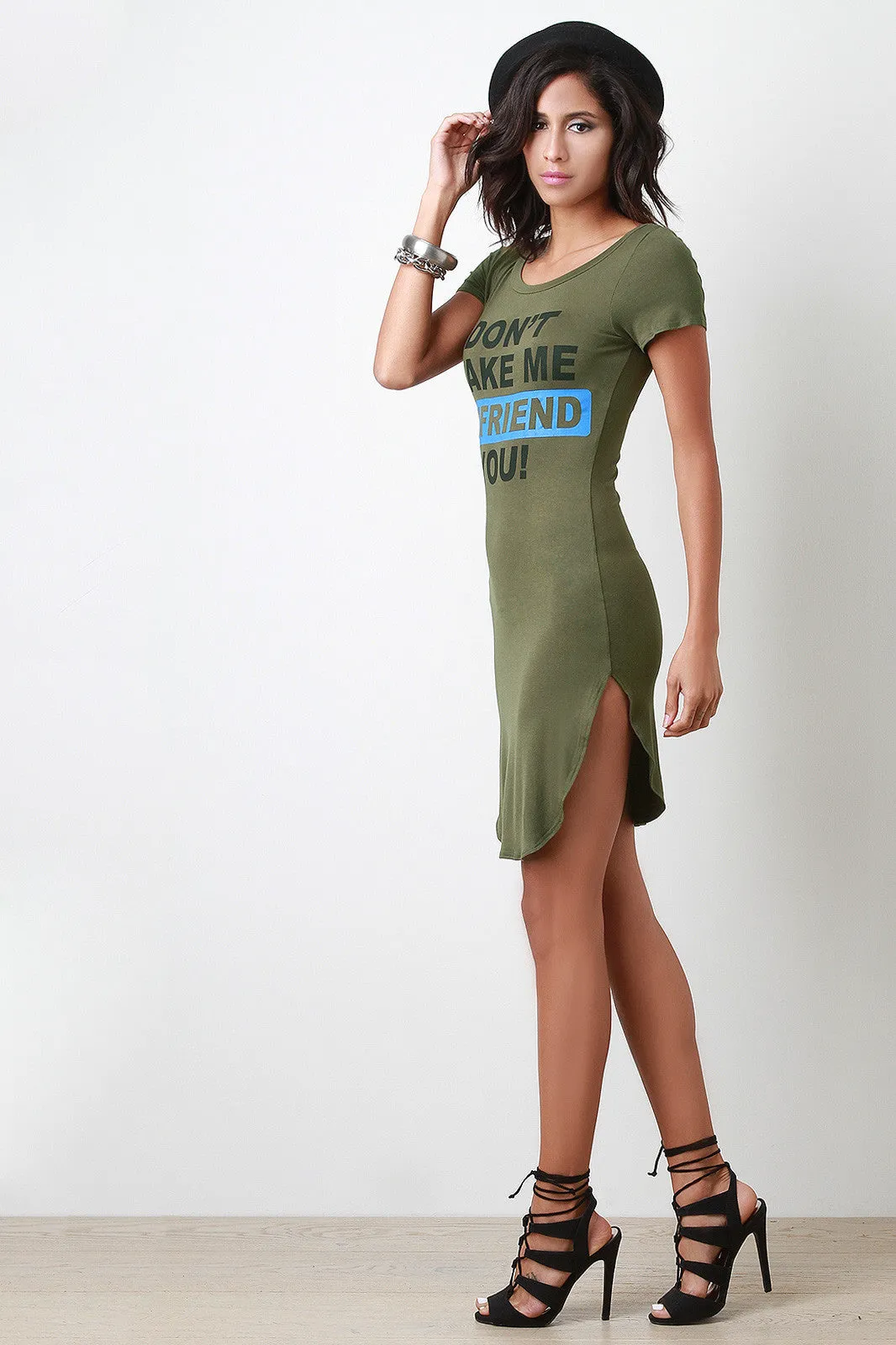 Unfriend You Round Hem Dress